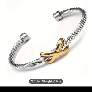 🌟🌟NEW🌟🌟 BEAUTIFUL!! Stainless Steel Cable Rope Infinity Cuff Bangle Bracelet